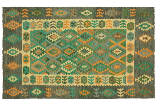 Afghan Maimana Kelim Bunt 253x169 Handgewebt Teppich 170x250 Bunt Geometrisch Orient
