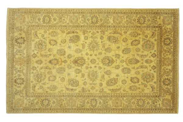 Afghan Chobi Ziegler 288x200 Handgeknüpft Teppich 200x290 Beige Floral Kurzflor Orient