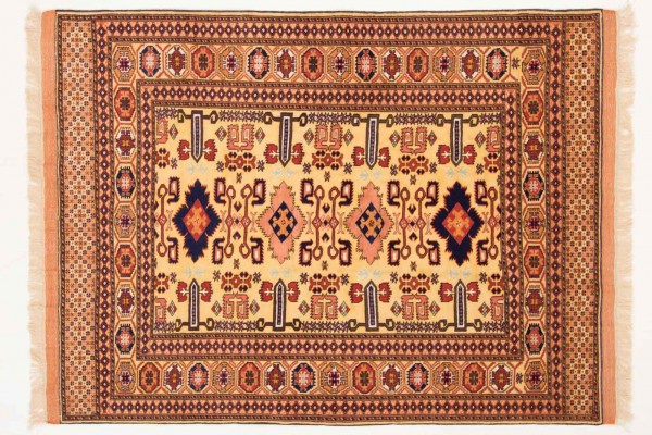 Afghan Mauri Kabul 153x117 Handgeknüpft Teppich 120x150 Mehrfarbig Geometrisch Muster
