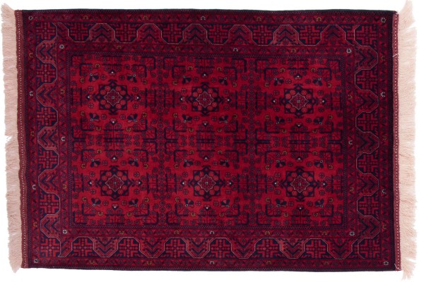 Afghan Belgique Khal Mohammadi 147x102 Handgeknüpft Teppich 100x150 Braun Geometrisch