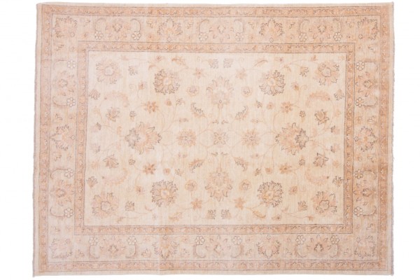 Afghan Chobi Ziegler 201x153 Handgeknüpft Teppich 150x200 Beige Orientalisch Kurzflor