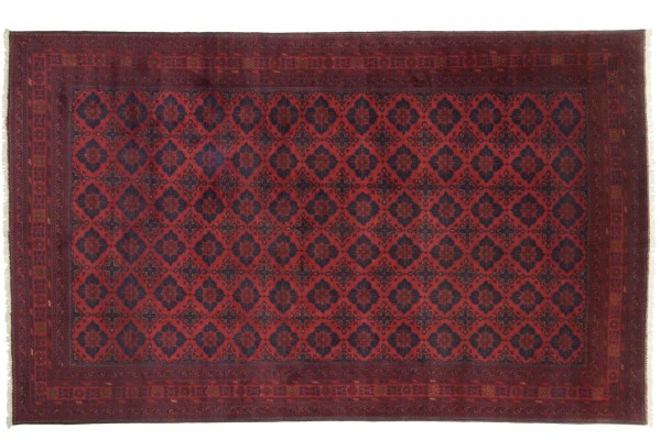 Afghan Khal Mohammadi 488x279 Handgeknüpft Teppich 280x490 Rot Geometrisch Muster
