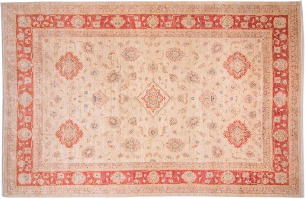 Afghan Chobi Ziegler Fein 374x248 Handgeknüpft Teppich 250x370 Rot Blumenmuster