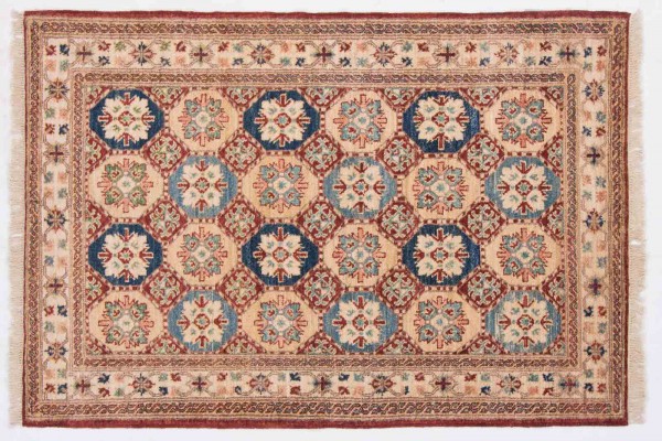 Afghan Chobi Ziegler 152x103 Handgeknüpft Teppich 100x150 Mehrfarbig Orientalisch