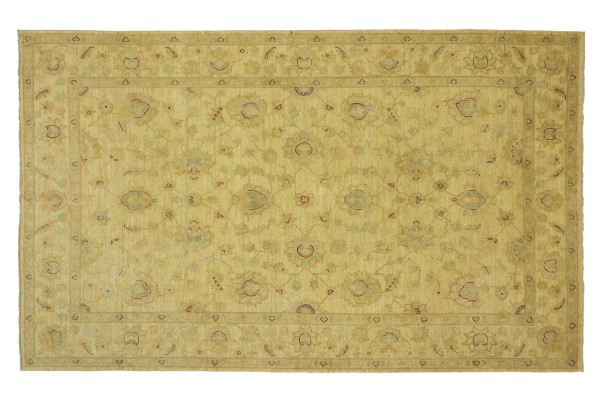 Afghan Chobi Ziegler 274x187 Handgeknüpft Teppich 190x270 Beige Floral Kurzflor Orient