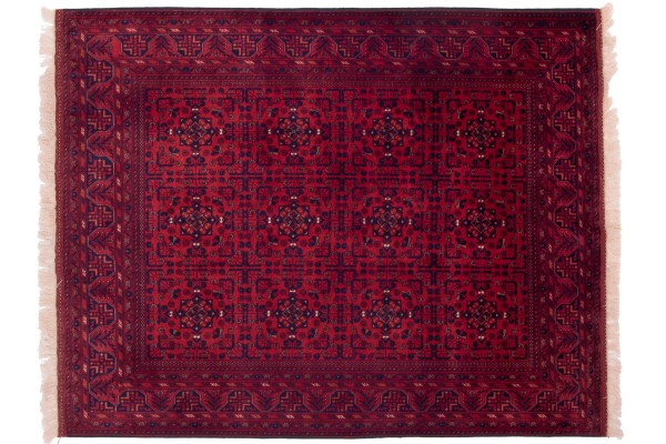 Afghan Belgique Khal Mohammadi 194x151 Handgeknüpft Teppich 150x190 Braun Geometrisch