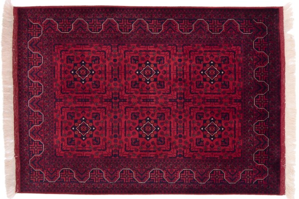 Afghan Belgique Khal Mohammadi 146x103 Handgeknüpft Teppich 100x150 Braun Geometrisch