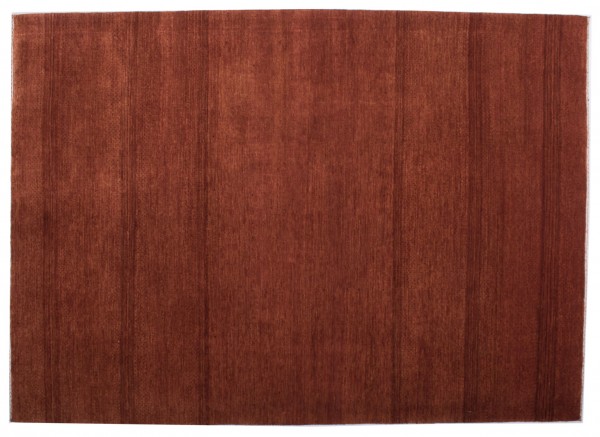 Loribaft 202x145 Handgeknüpft Teppich 150x200 Orange Einfarbig Kurzflor Orient Rug