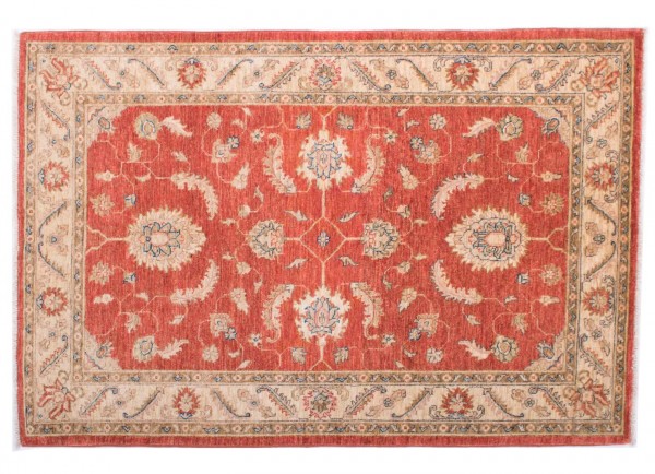 Afghan Chobi Ziegler Fein 153x102 Handgeknüpft Teppich 100x150 Rot Blumenmuster