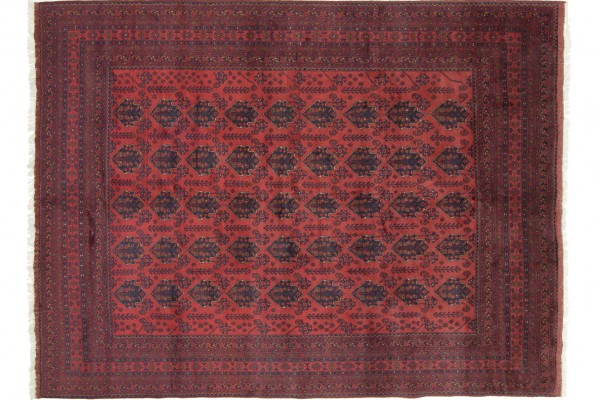 Afghan Khal Mohammadi 340x254 Handgeknüpft Teppich 250x340 Rot Geometrisch Muster