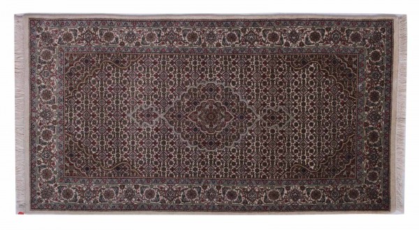 Tabriz 14/70 157x84 Handgeknüpft Teppich 80x160 Grau Orientalisch Kurzflor Orient Rug