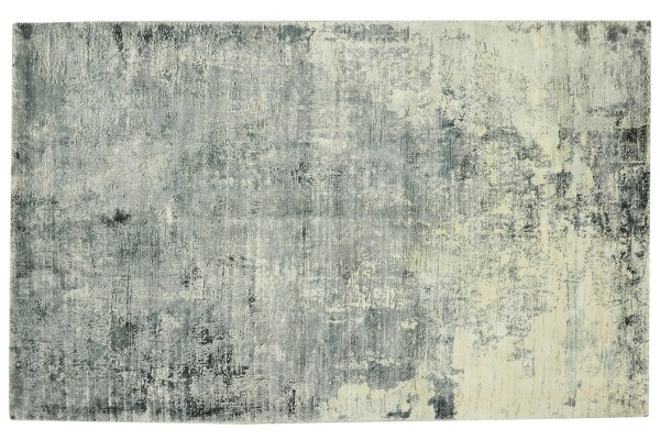 Handloom Vintage 230x160 Handgewebt Teppich 160x230 Grau Abstrakt Handarbeit Orient