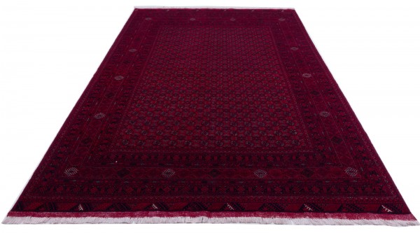 Afghan Orientteppich 288x190 Handgeknüpft Teppich 190x290 Rot Orientalisch Kurzflor