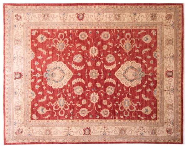 Afghan Chobi Ziegler Fein 241x191 Handgeknüpft Teppich 190x240 Rot Blumenmuster