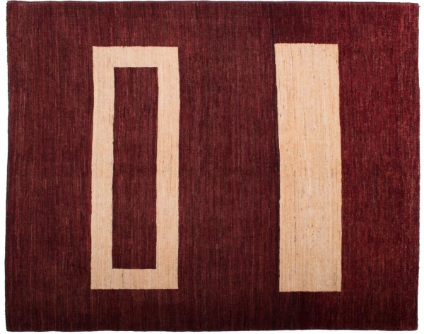 Afghan Modern Chobi Ziegler 194x153 Handgeknüpft Teppich 150x190 Rot Geometrisch Muster