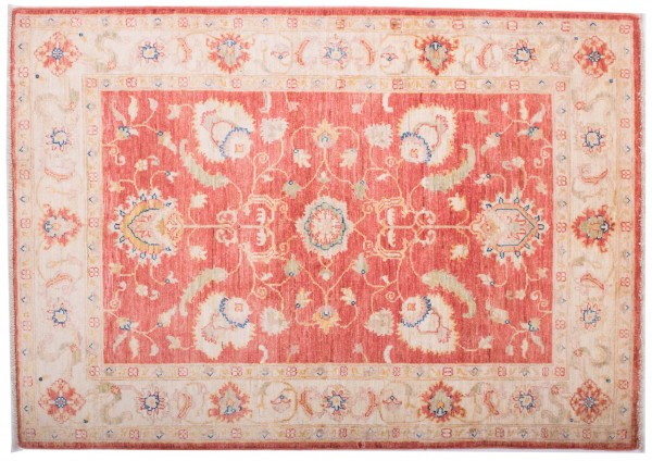 Afghan Chobi Ziegler Fein 147x103 Handgeknüpft Teppich 100x150 Rot Blumenmuster