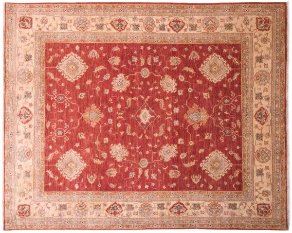 Afghan Chobi Ziegler Fein 262x196 Handgeknüpft Teppich 200x260 Rot Blumenmuster