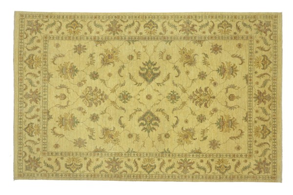 Afghan Chobi Ziegler 286x210 Handgeknüpft Teppich 210x290 Beige Floral Kurzflor Orient