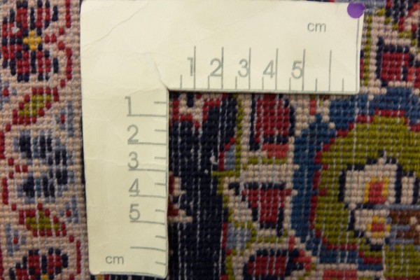Perser Ardekan 402x294 Handgeknüpft Teppich 290x400 Rot Geometrisch Muster Kurzflor