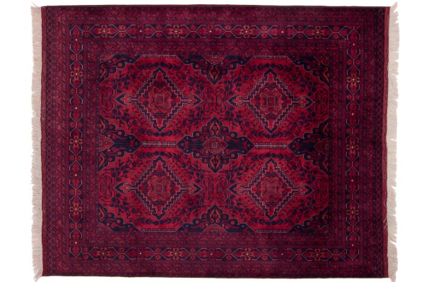 Afghan Belgique Khal Mohammadi 190x151 Handgeknüpft Teppich 150x190 Braun Geometrisch