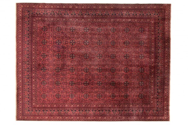 Afghan Belgique Khal Mohammadi 400x303 Handgeknüpft Teppich 300x400 Rot Geometrisch