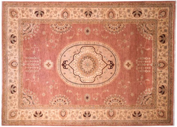 Afghan Chobi Ziegler Fein 346x252 Handgeknüpft Teppich 250x350 Rot Blumenmuster