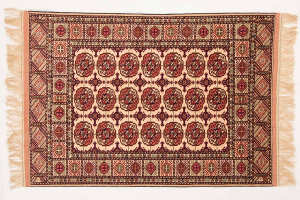 Afghan Mauri Kabul 158x112 Handgeknüpft Teppich 110x160 Rot Geometrisch Muster Kurzflor