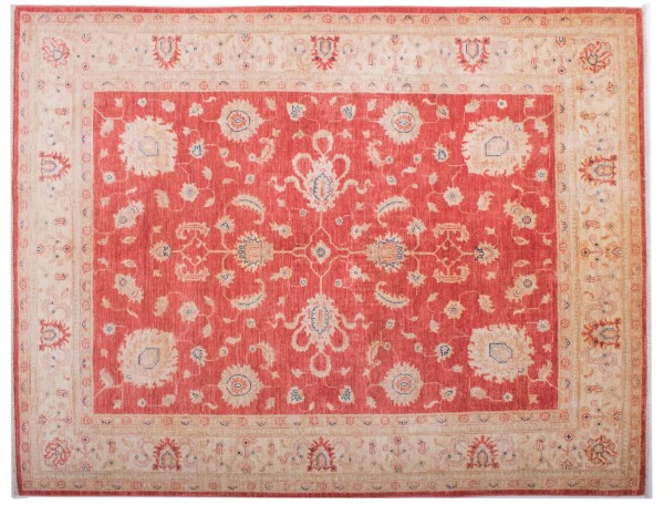 Afghan Chobi Ziegler Fein 194x151 Handgeknüpft Teppich 150x190 Rot Blumenmuster