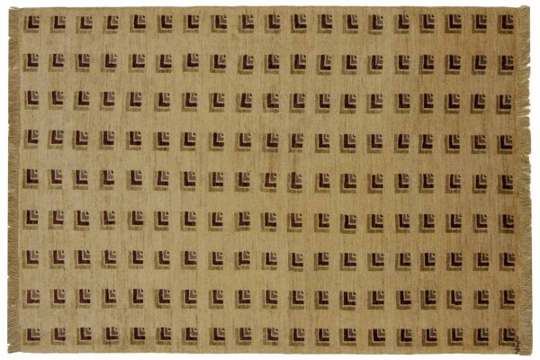 Afghan Modern Chobi Ziegler 167x119 Handgeknüpft Teppich 120x170 Beige Orientalisch