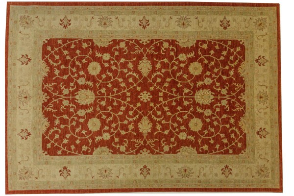 Afghan Chobi Ziegler 289x193 Handgeknüpft Teppich 190x290 Rot Orientalisch Kurzflor