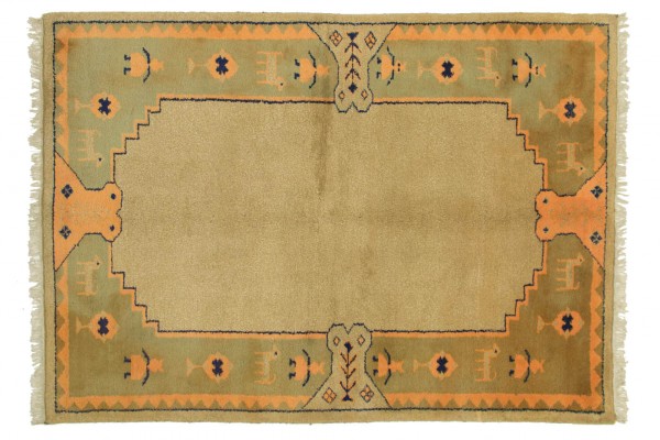 Gabbeh 251x185 Handgeknüpft Teppich 190x250 Beige Tiermotive Kurzflor Orient Rug