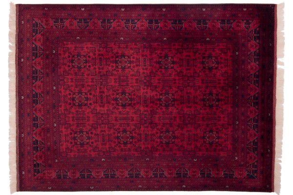 Afghan Belgique Khal Mohammadi 203x151 Handgeknüpft Teppich 150x200 Braun Geometrisch