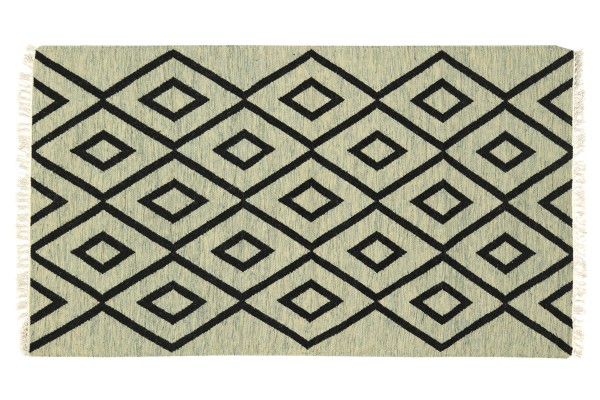 Kelim 180x120 Handgewebt Teppich 120x180 Beige Geometrisch Muster Handarbeit Orient