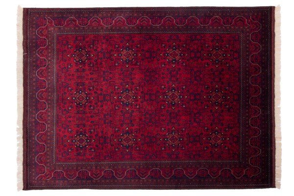 Afghan Belgique Khal Mohammadi 203x152 Handgeknüpft Teppich 150x200 Braun Geometrisch