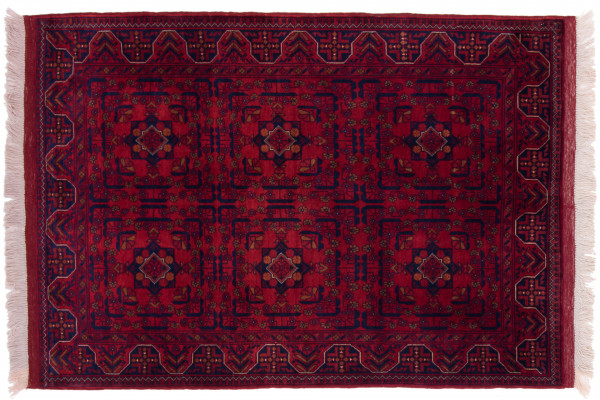Afghan Belgique Khal Mohammadi 146x102 Handgeknüpft Teppich 100x150 Braun Geometrisch