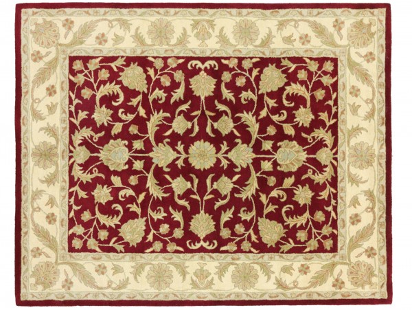 Handgefertigter Teppich 300x240 Handgetuftet Handarbeit 240x300 Rot Geometrisch Muster