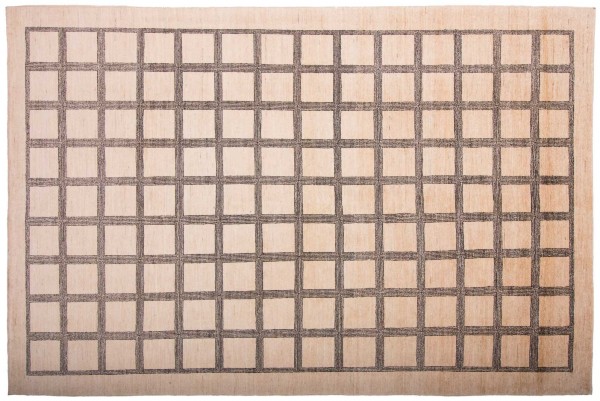 Afghan Modern Chobi Ziegler 300x198 Handgeknüpft Teppich 200x300 Beige Geometrisch