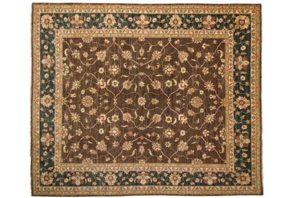 Afghan Chobi Ziegler 287x251 Handgeknüpft Teppich 250x290 Quadratisch Braun