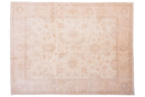 Afghan Chobi Ziegler 202x153 Handgeknüpft Teppich 150x200 Beige Orientalisch Kurzflor