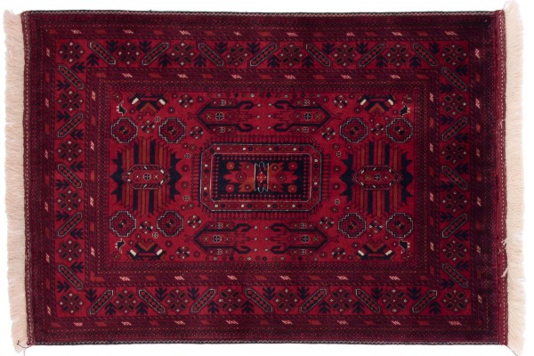 Afghan Belgique Khal Mohammadi 142x100 Handgeknüpft Teppich 100x140 Braun Geometrisch