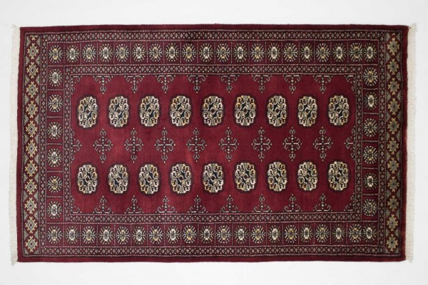 Pakistan Silk Touch 157x96 Handgeknüpft Teppich 100x160 Braun Geometrisch Muster