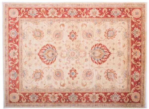 Afghan Chobi Ziegler Fein 201x148 Handgeknüpft Teppich 150x200 Rot Blumenmuster