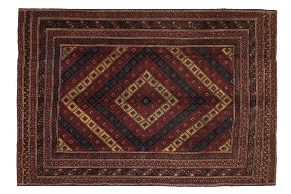 Afghan Gol Barjasta Sumakh 274x216 Handgeknüpft Teppich 220x270 Rot Geometrisch
