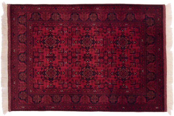 Afghan Belgique Khal Mohammadi 149x104 Handgeknüpft Teppich 100x150 Braun Geometrisch