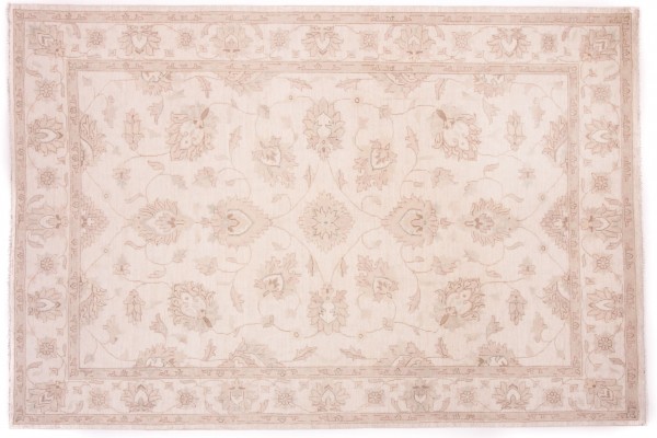 Afghan Chobi Ziegler 298x202 Handgeknüpft Teppich 200x300 Beige Orientalisch Kurzflor
