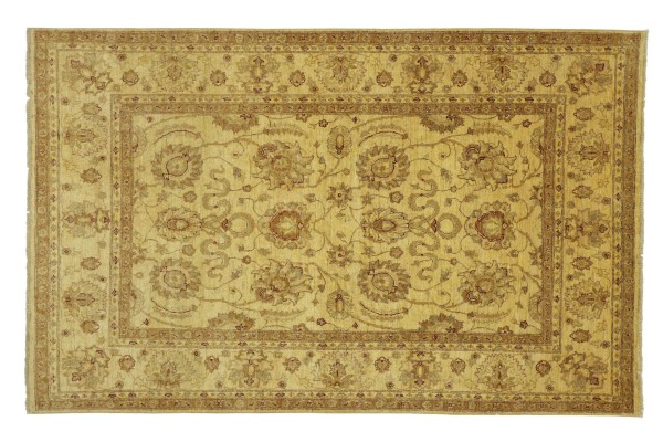Afghan Chobi Ziegler 236x167 Handgeknüpft Teppich 170x240 Beige Floral Kurzflor Orient