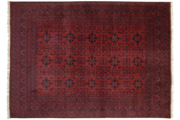 Afghan Khal Mohammadi 340x248 Handgeknüpft Teppich 250x340 Rot Geometrisch Muster