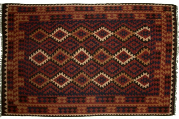 Afghan Maimana Kelim 292x194 Handgewebt Teppich 190x290 Mehrfarbig Orientalisch