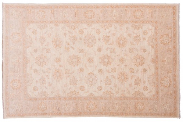 Afghan Chobi Ziegler 182x117 Handgeknüpft Teppich 120x180 Beige Orientalisch Kurzflor