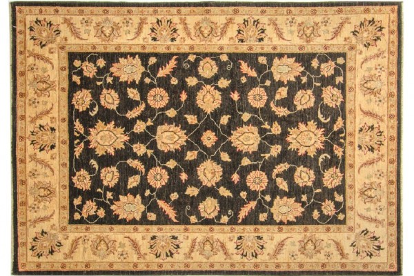 Afghan Chobi Ziegler 245x170 Handgeknüpft Teppich 170x250 Beige Blumenmuster Kurzflor